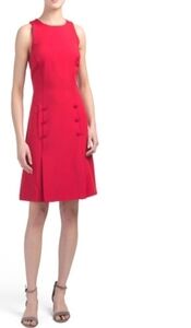 𝅺Vanessa Zani Sleeveless Button Detail Dress